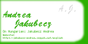 andrea jakubecz business card